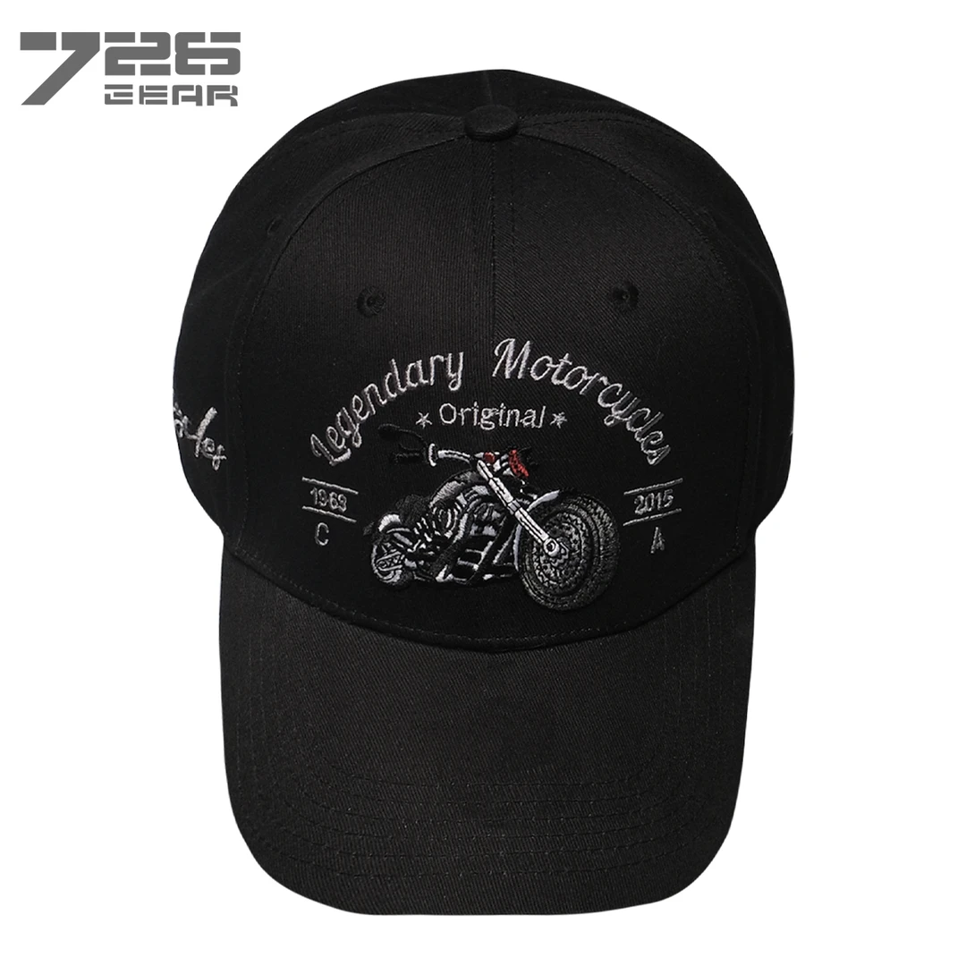 726户外刺绣机车棒球帽