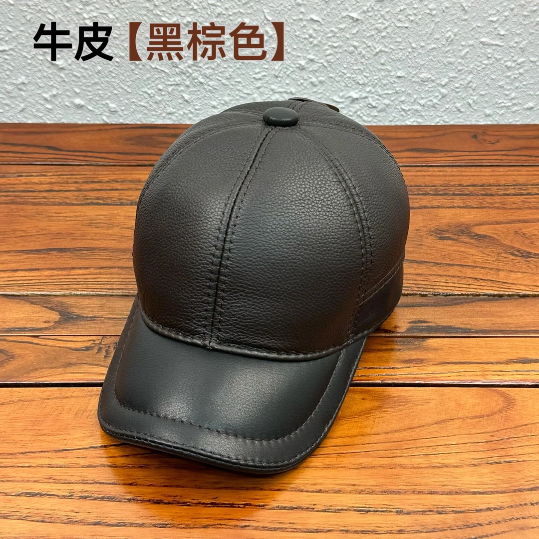 工厂清库存原生态头层牛皮棒球帽男士男式秋冬新款简约时尚