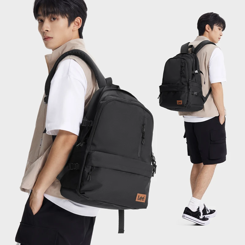 Lee潮流双肩包男士背包初中生高中学生书包女生男包双肩包