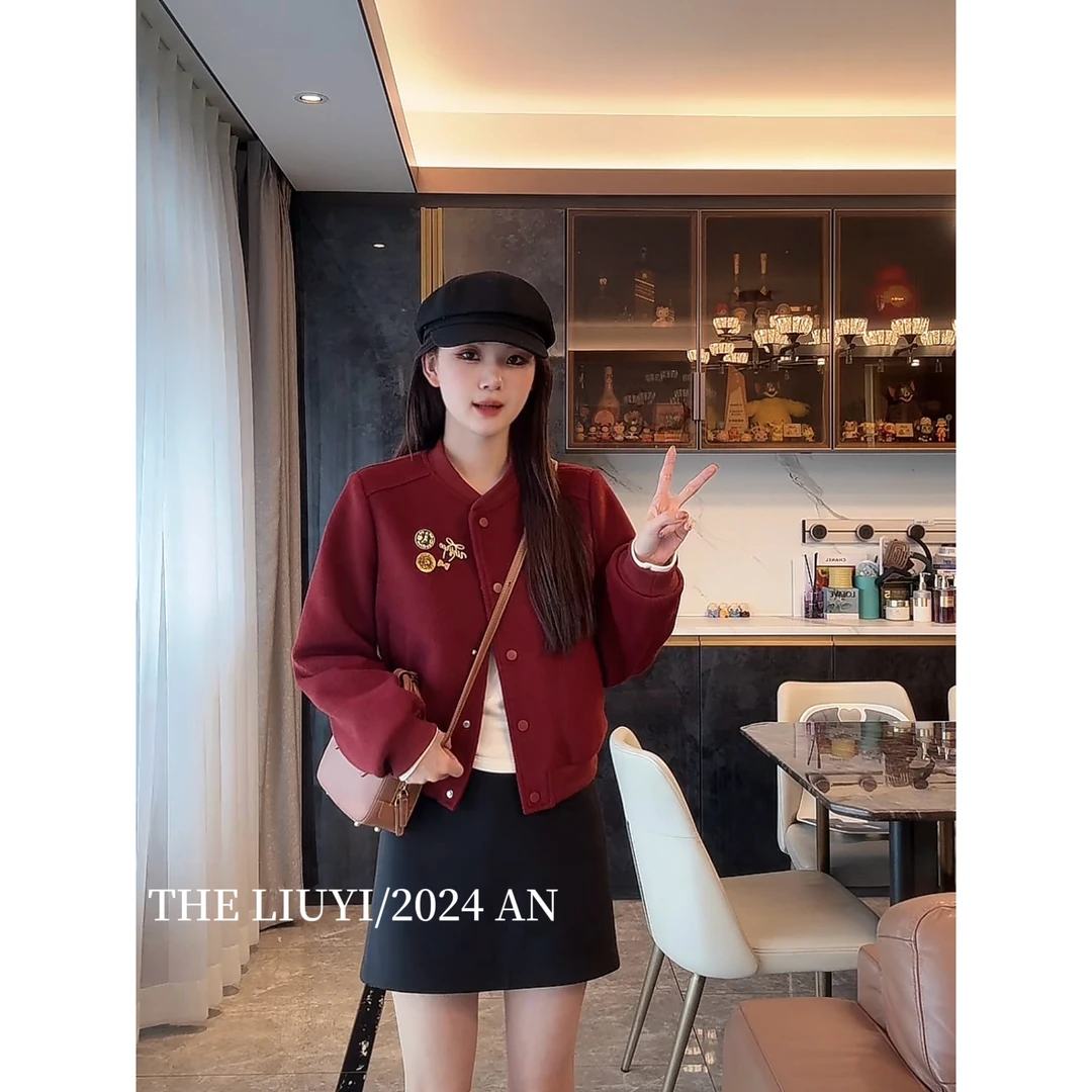 【LIUYI】爱丁堡~秋冬时髦减龄棒球服外套49079