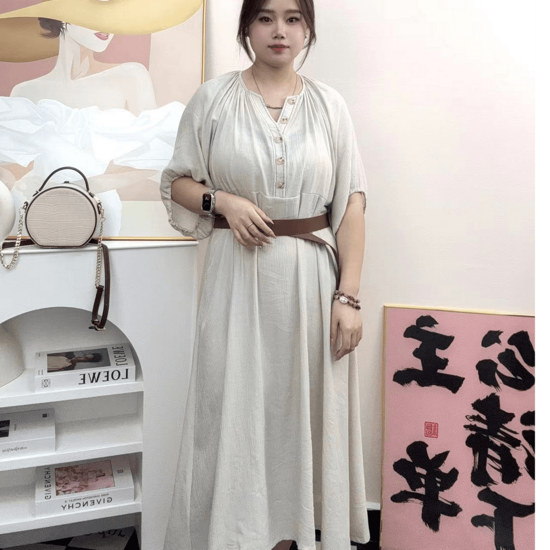 夏日清凉显瘦连衣裙6126