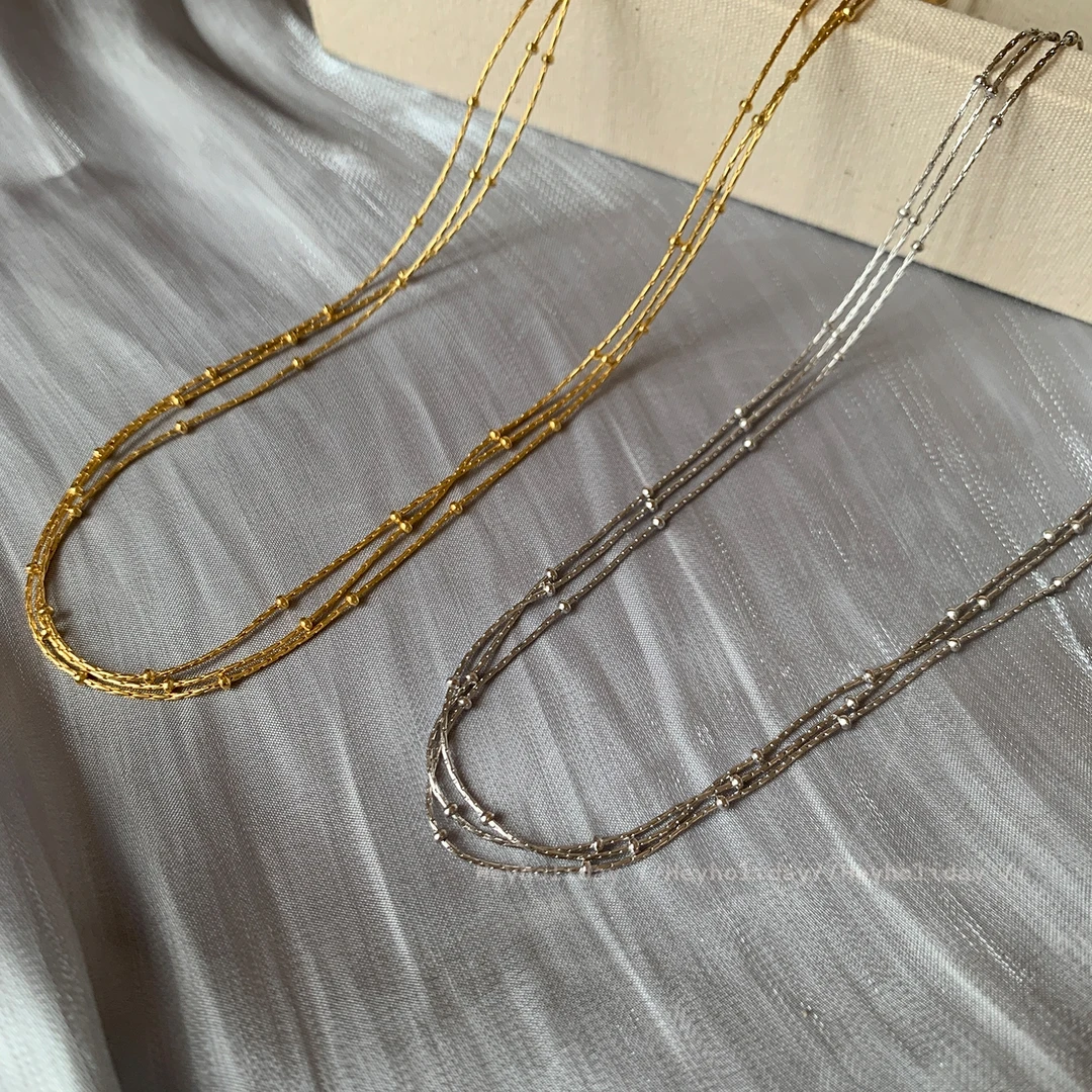 链子925银 项链百搭素款气质简约叠戴素链