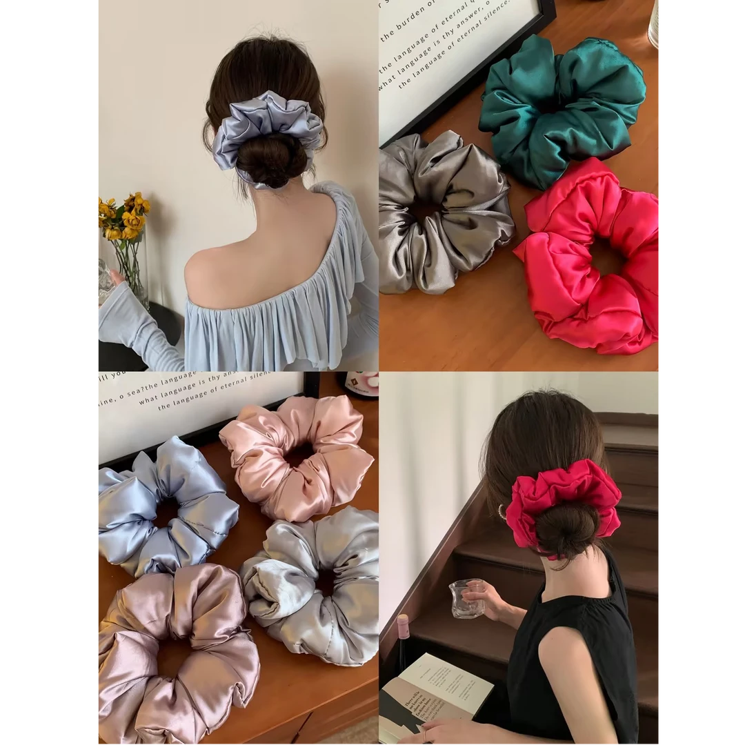 网红同款枕头发圈新款缎面时尚百搭发绳韩式不伤发发饰女
