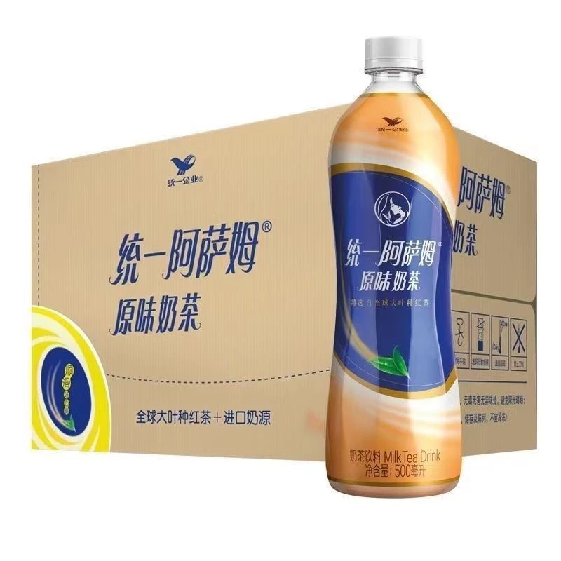 统一阿萨姆原味奶茶450ml*15瓶整箱白桃青提芝士网红奶茶饮品饮料
