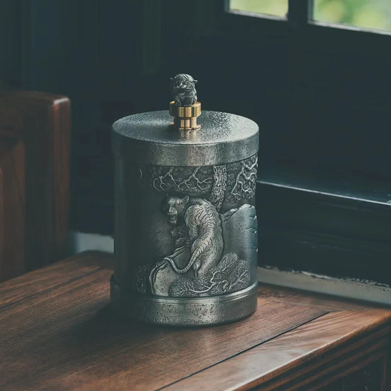 舸津非常茗非常茗虎年限量锡罐装 刮风寨 头春古树生普