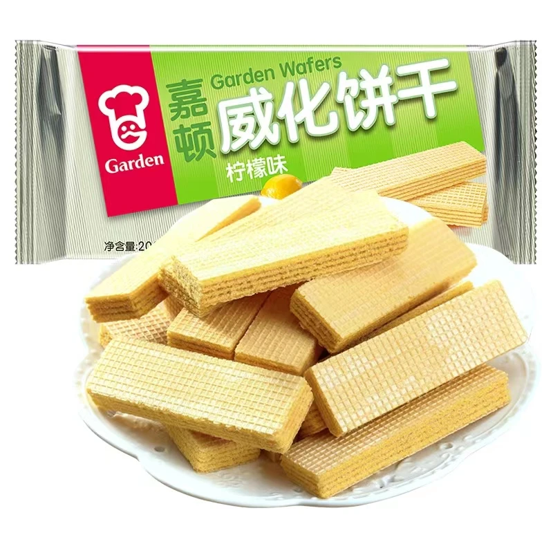 嘉顿威化饼干200g/包柠檬草莓夹心混合酥脆好吃独立精选【新日期】