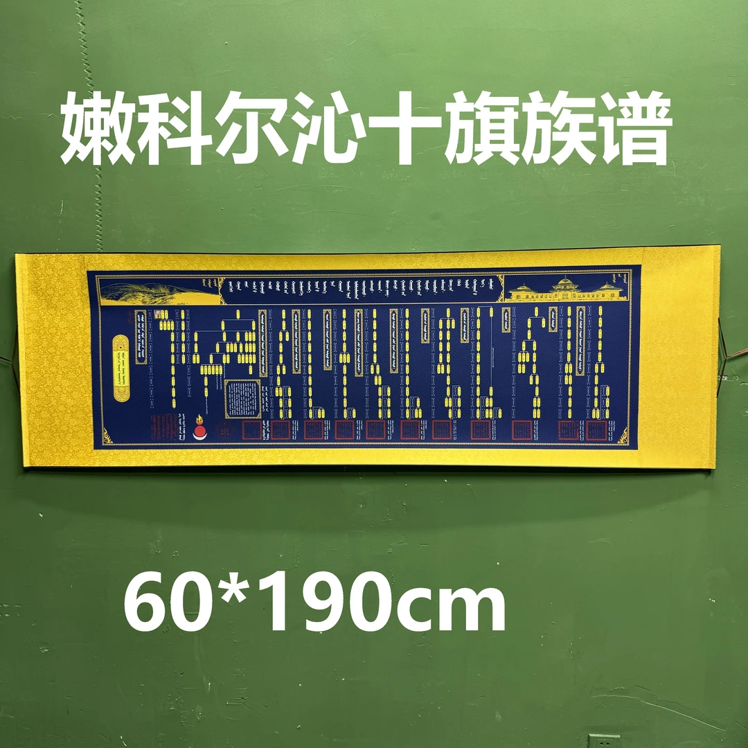 嫩科尔沁十旗蒙古元素族谱装饰画