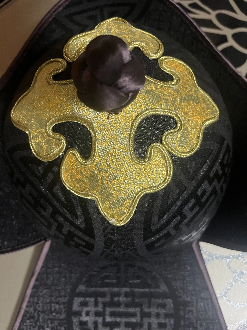 蒙古元素纯手工男士帽子复古流行个性百搭经典黑色高档轻奢时尚