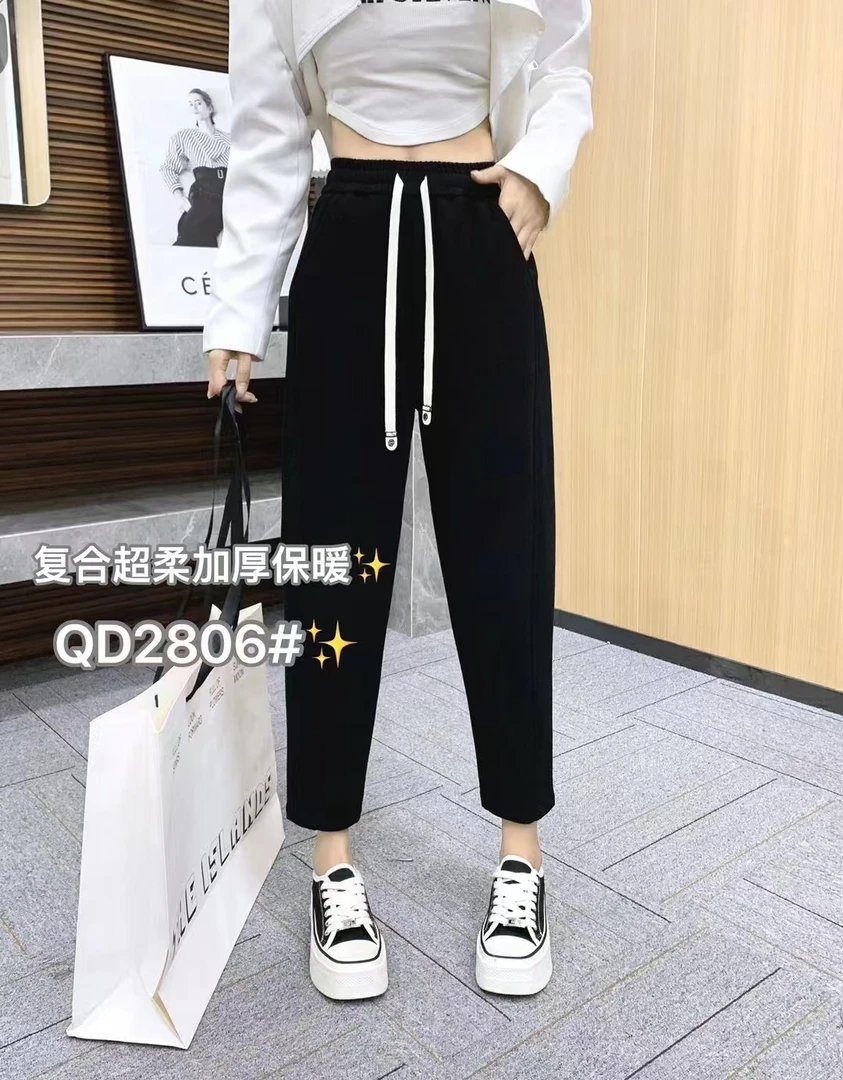 橘子家2024冬款一体绒加厚裤子