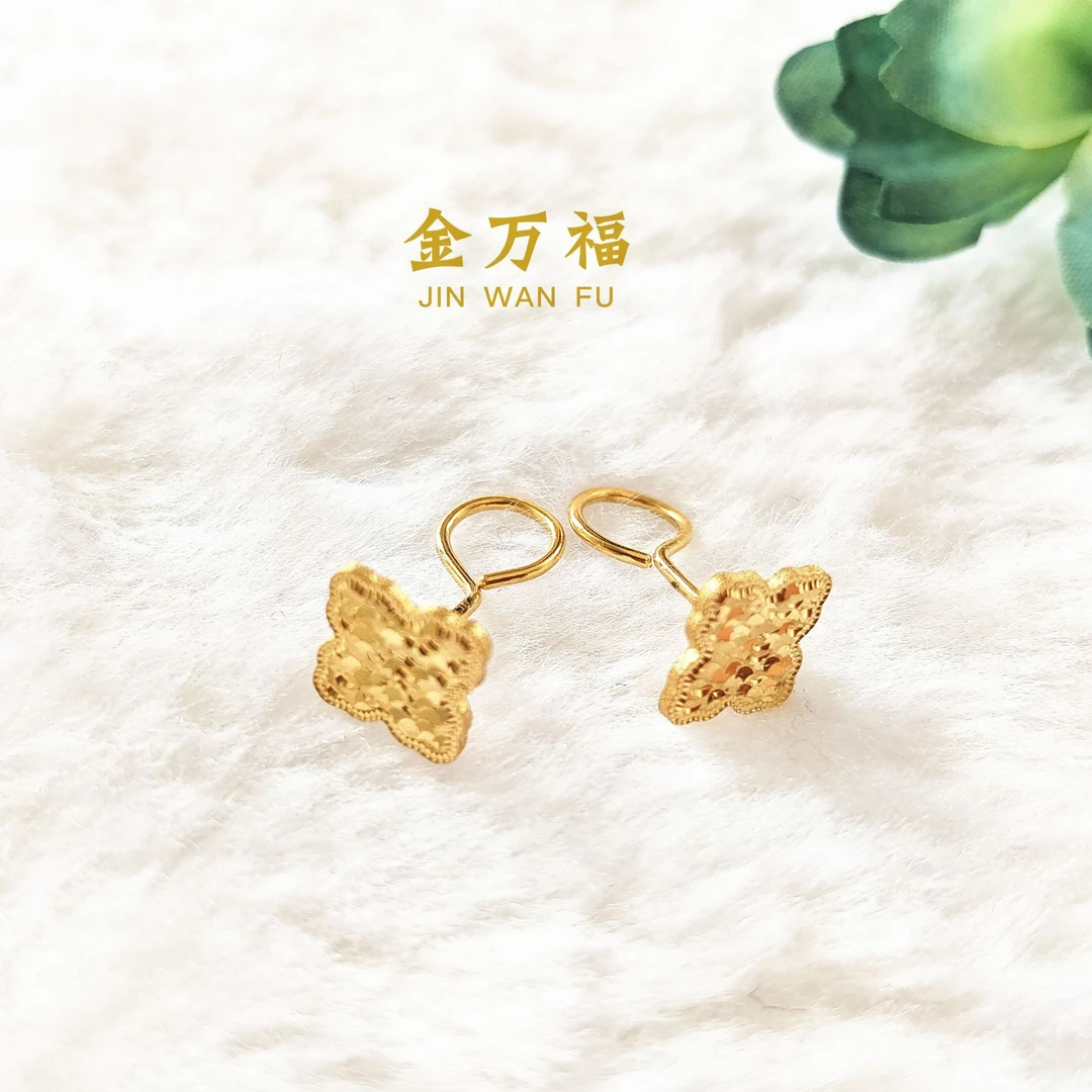 金万福黄金 5G工艺时尚耳饰2.19g