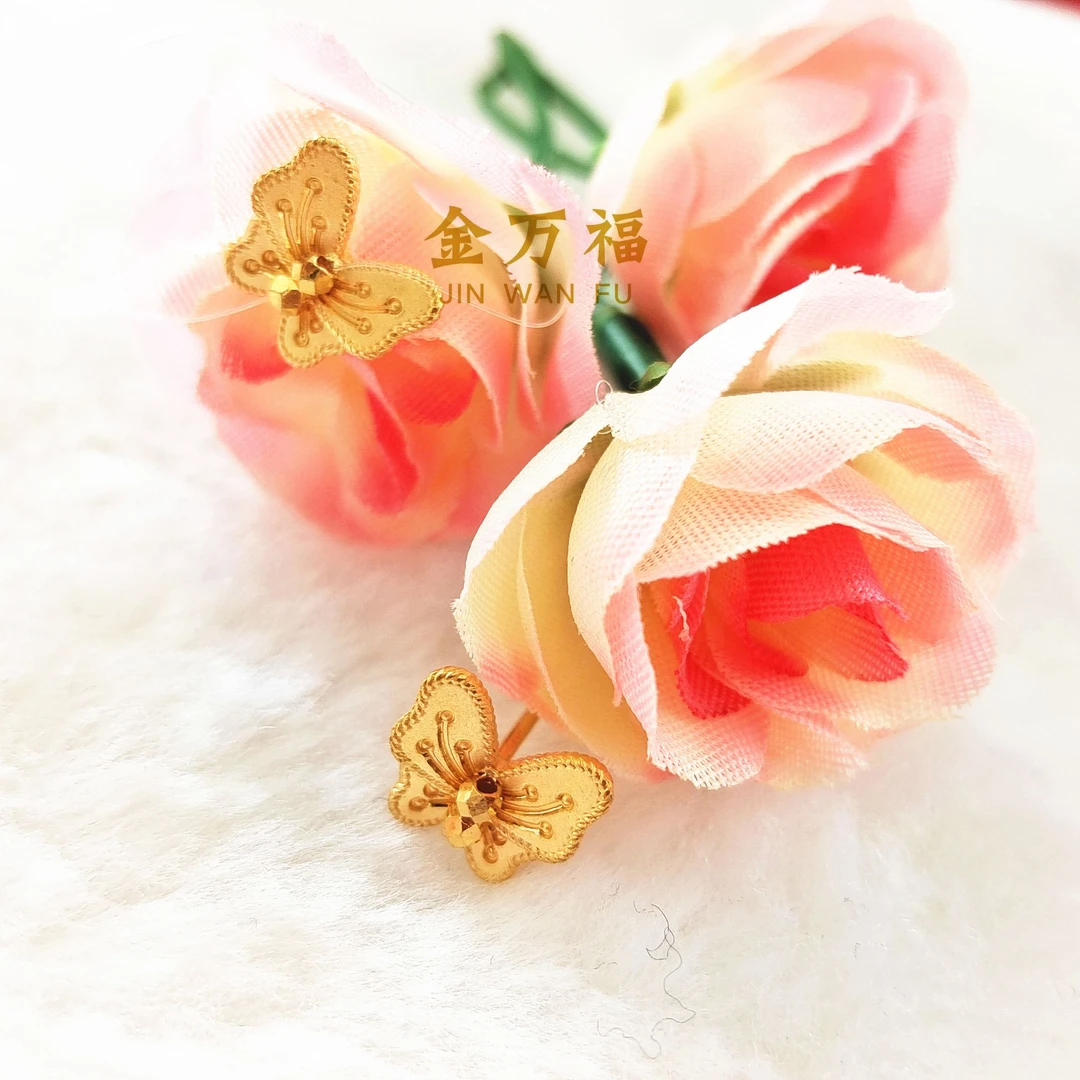 金万福黄金 5G工艺时尚耳饰2.99g