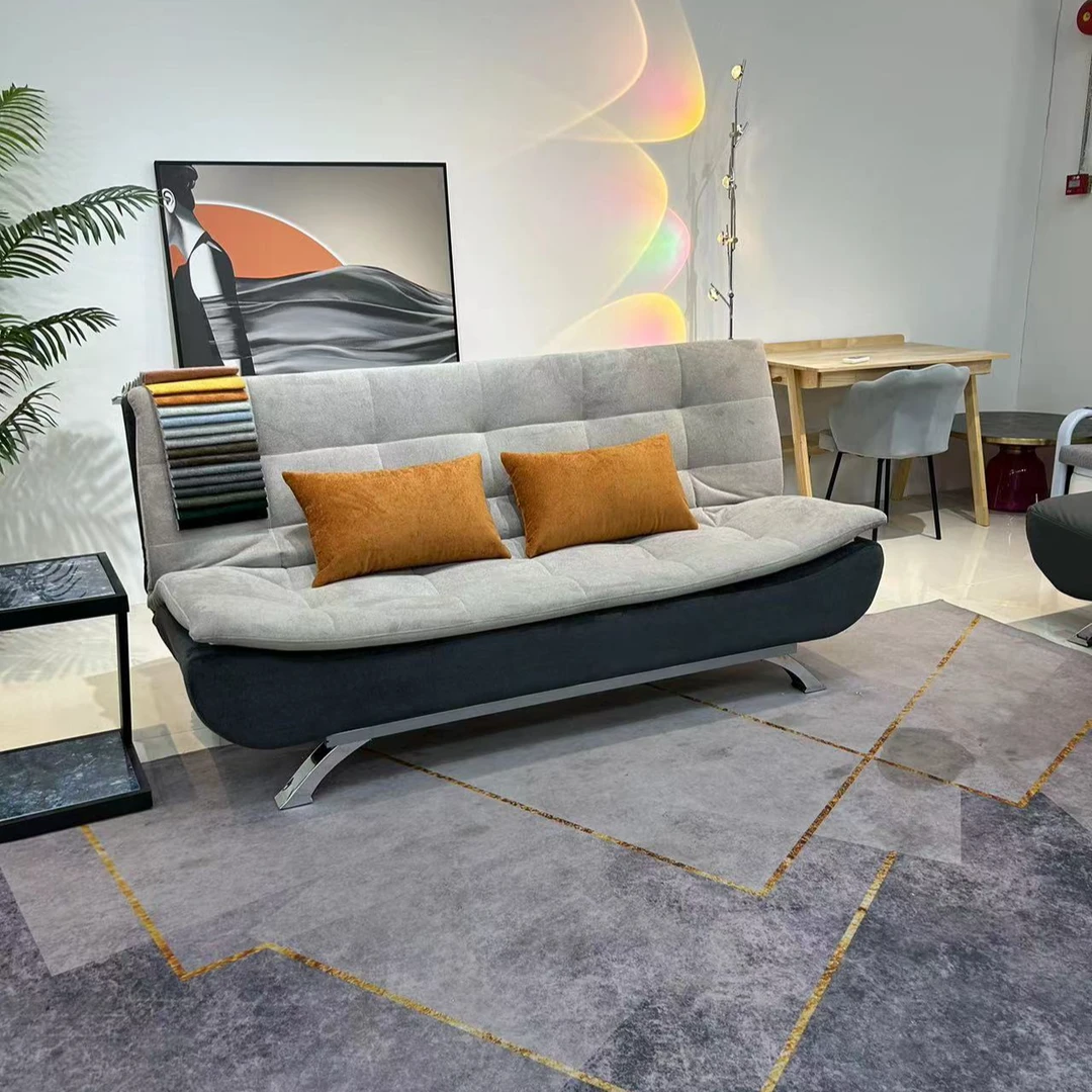 家用布艺多功能折叠两用沙发床小户型客厅双位书房出租房经济型