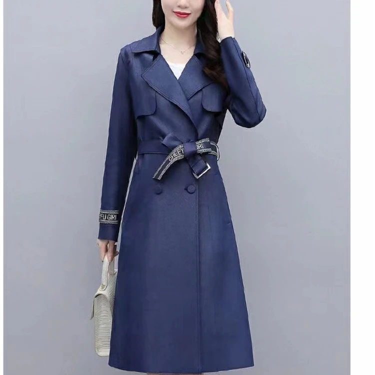 女装春秋显瘦气质网红时尚百搭收腰中长款韩版