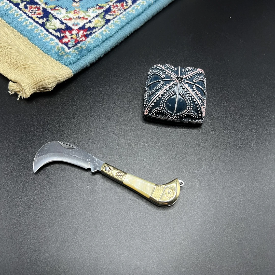 英吉沙纯手工折叠刀迷你小刀可挂钥匙