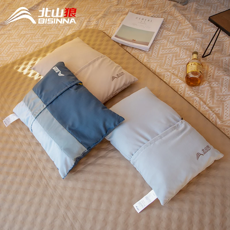 北山狼便携式棉枕露营枕头旅行棉头枕长途睡觉办公室午睡坐睡神器