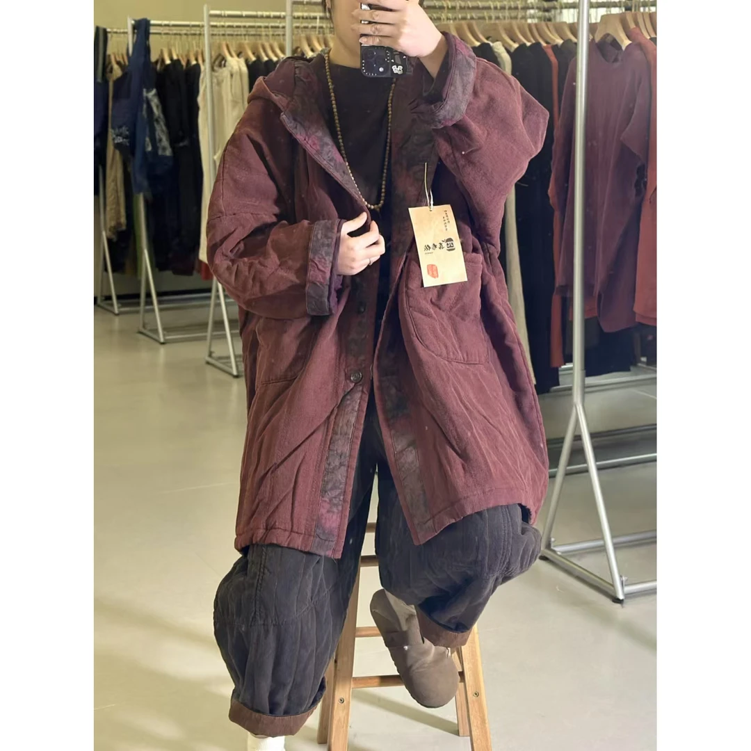 8644秋冬新款时尚气质显瘦遮肉洋气休闲加厚宽松戴帽小棉袄外套