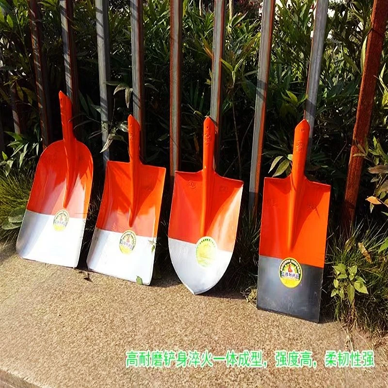 钢锹加厚锰钢铁锹淬火混泥土铲园林木柄植树铲子户外尖方煤农用锹