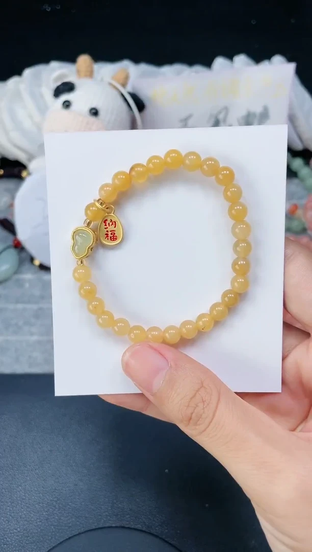 【闪购商品】石英质玉手链未镶嵌冰皇卡6葫芦