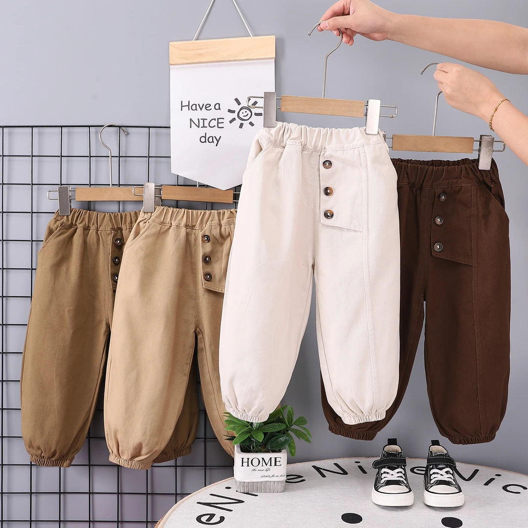 XTLL-2024春季男女宝裤子新款休闲韩版时尚卫裤中小童裤子春秋