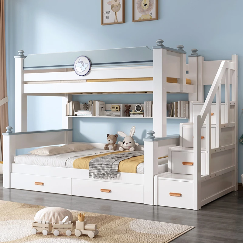 实木床儿童床高低床子母床男孩女孩上下铺双层床小户型上下床