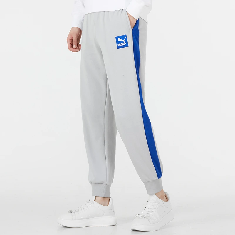 puma彪马男裤2023秋季新款时尚运动裤灰色卫裤休闲长裤536776-07