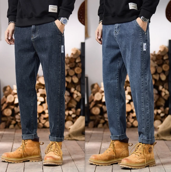 男士秋冬新款四色可选直筒修身弹力商务百搭时尚潮流牛仔裤QD866