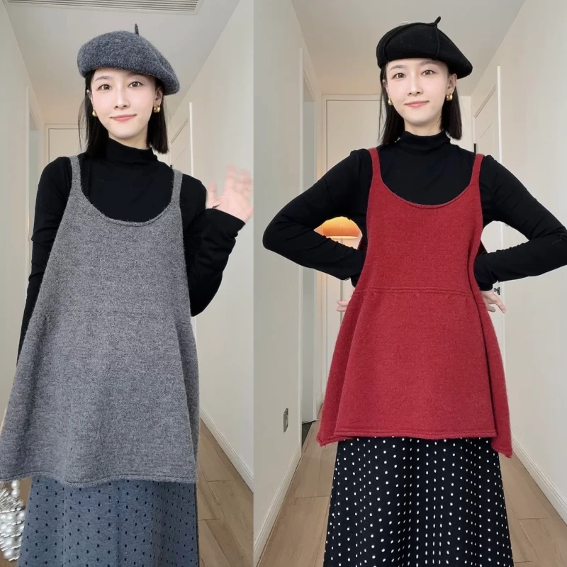 产前产后可穿孕妇春秋款上衣打底衫背心马甲半身裙宽松秋冬季休闲