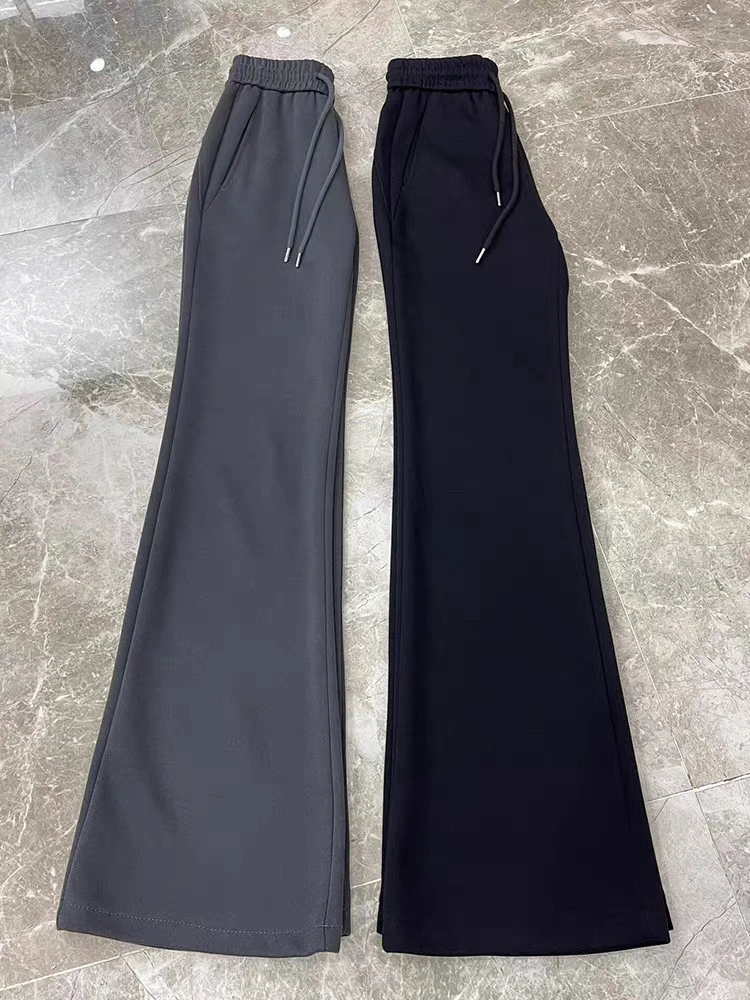 纯色 加长微喇裤 素拍#3401