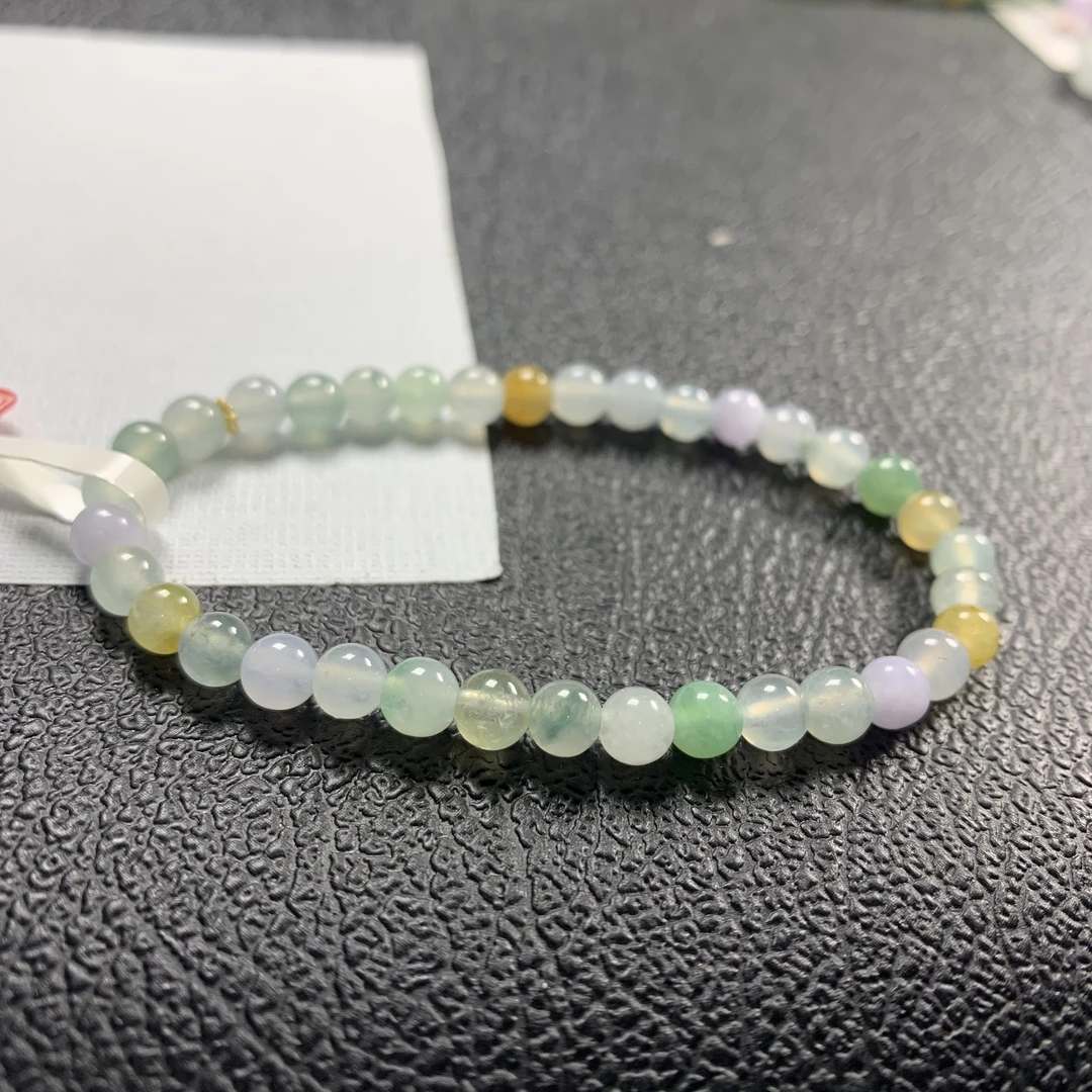 缅甸天然A货翡翠小多宝马卡龙（一物一证）