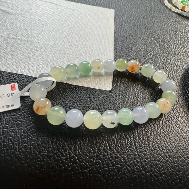 马卡龙多宝冰种天然A货翡翠一物一证