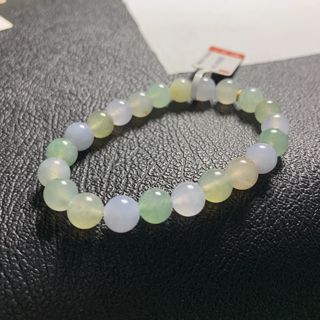 马卡龙冰种多宝天然A货翡翠缅甸料一物一证