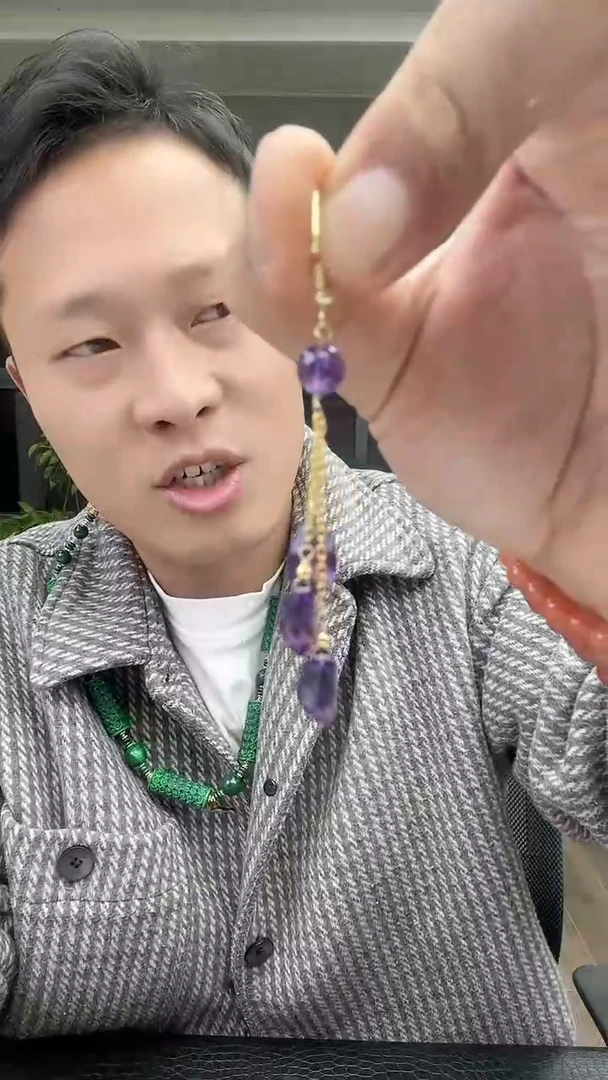 【闪购商品】琥珀耳饰未镶嵌a08