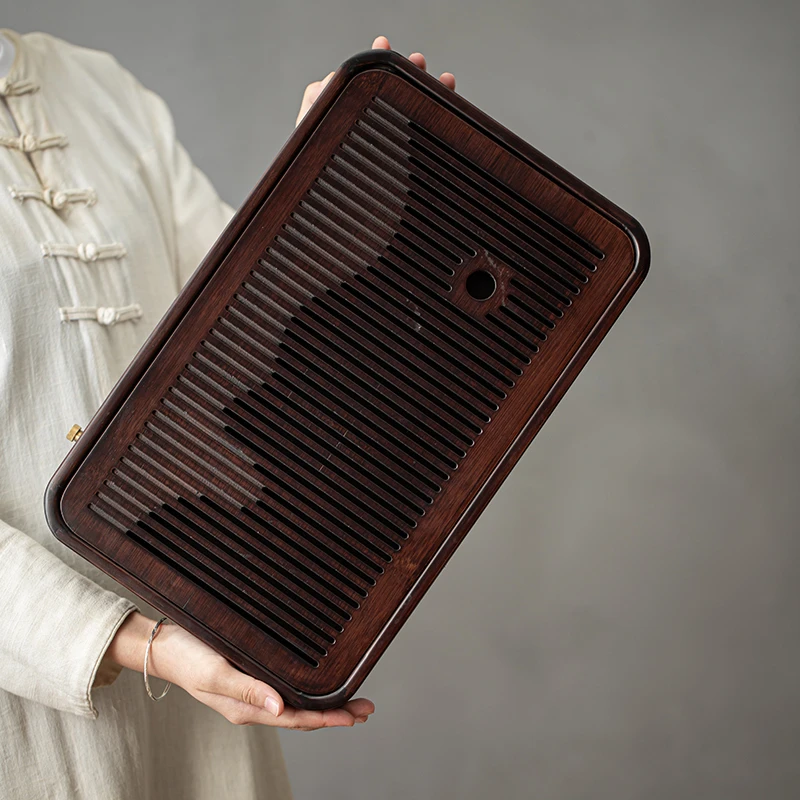 晟翔观山茶盘家用茶台长方形茶海简约大小号排水功夫茶具