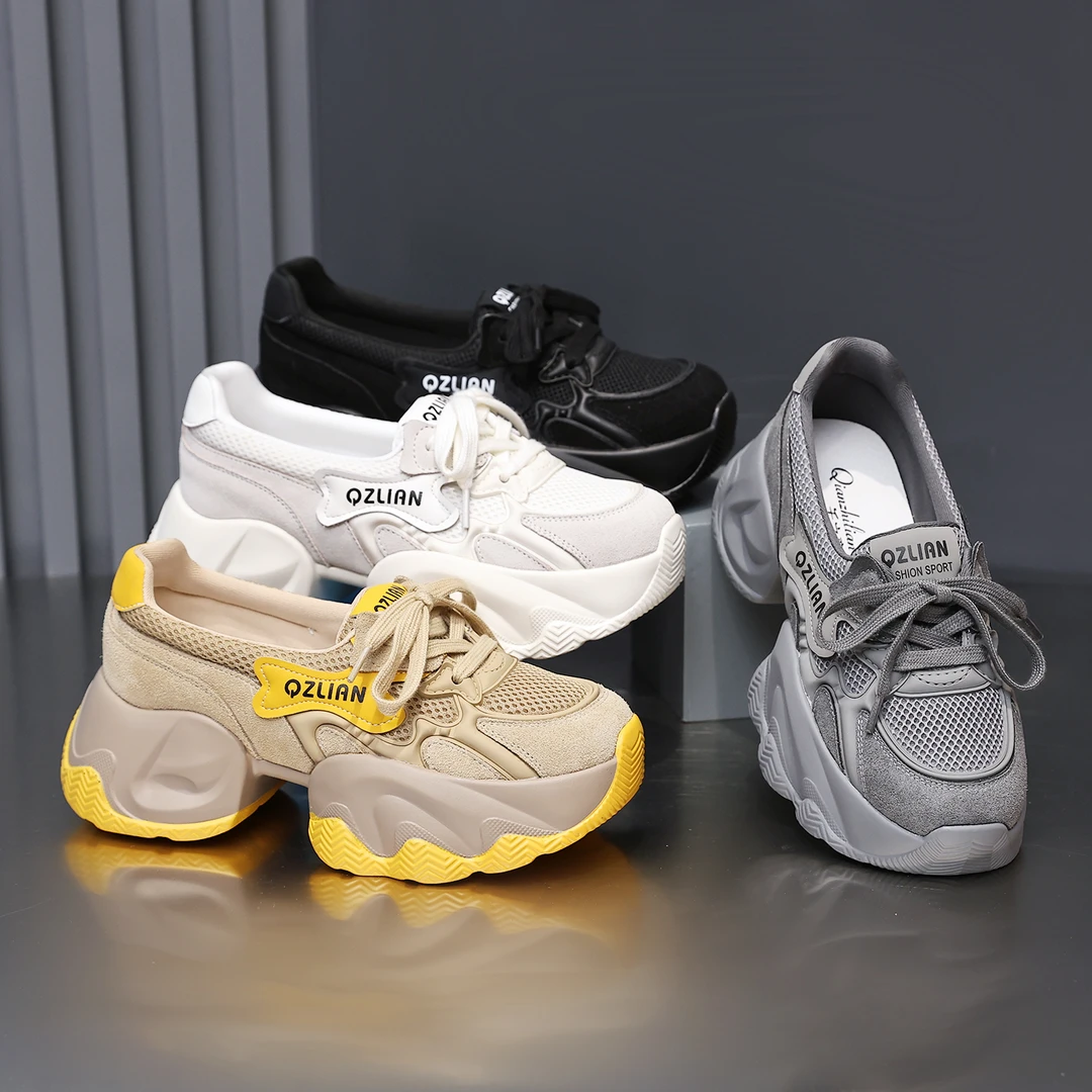 千之恋现货增高6CM2025夏季新款潮流软底高级感休闲气质女鞋9975