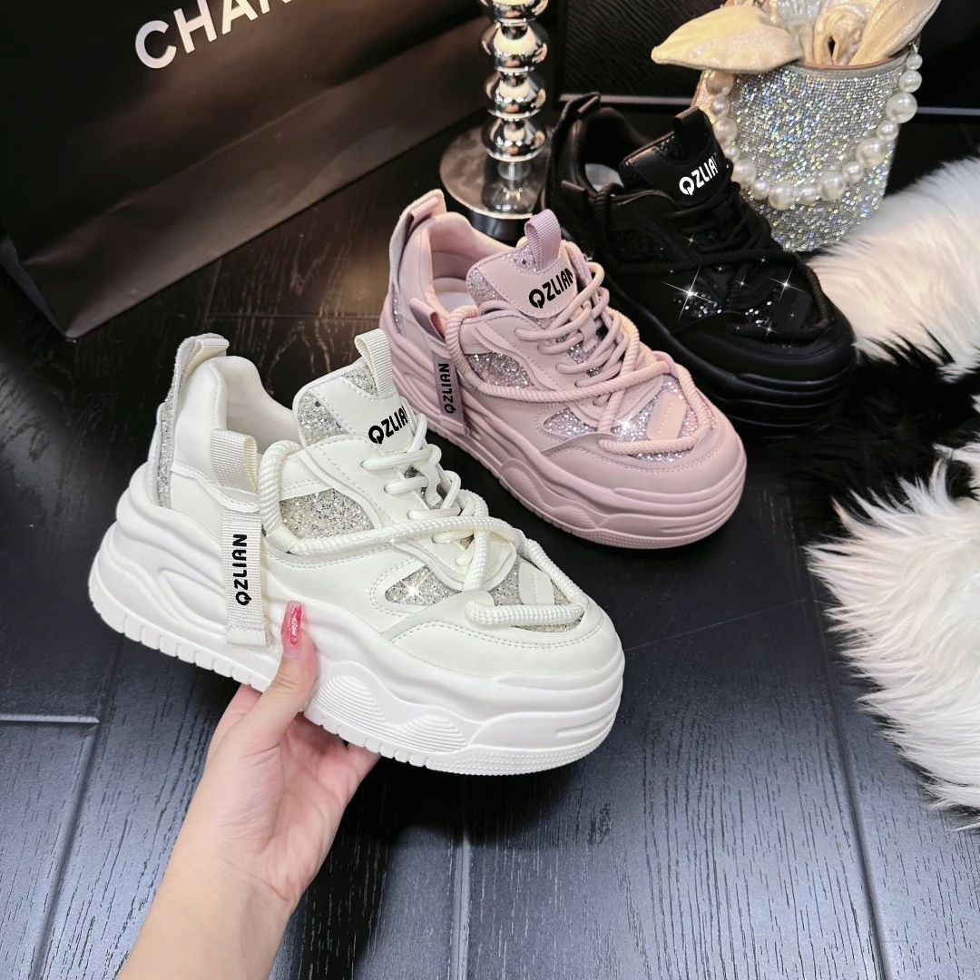 千之恋断码现货增高6CM2025春夏百搭厚底休闲高能感潮流女鞋3220