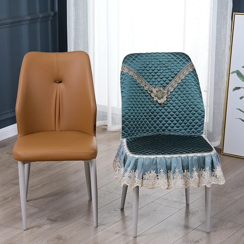 轻奢弧形椅子套罩餐桌椅套坐垫靠背一体垫四季通用半圆椅垫凳子套