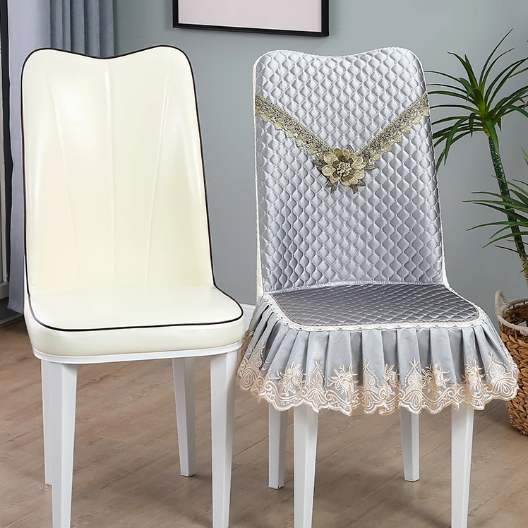 兔子北欧轻奢椅子套罩凳子套加棉加厚防滑坐垫靠背一体餐桌椅套垫