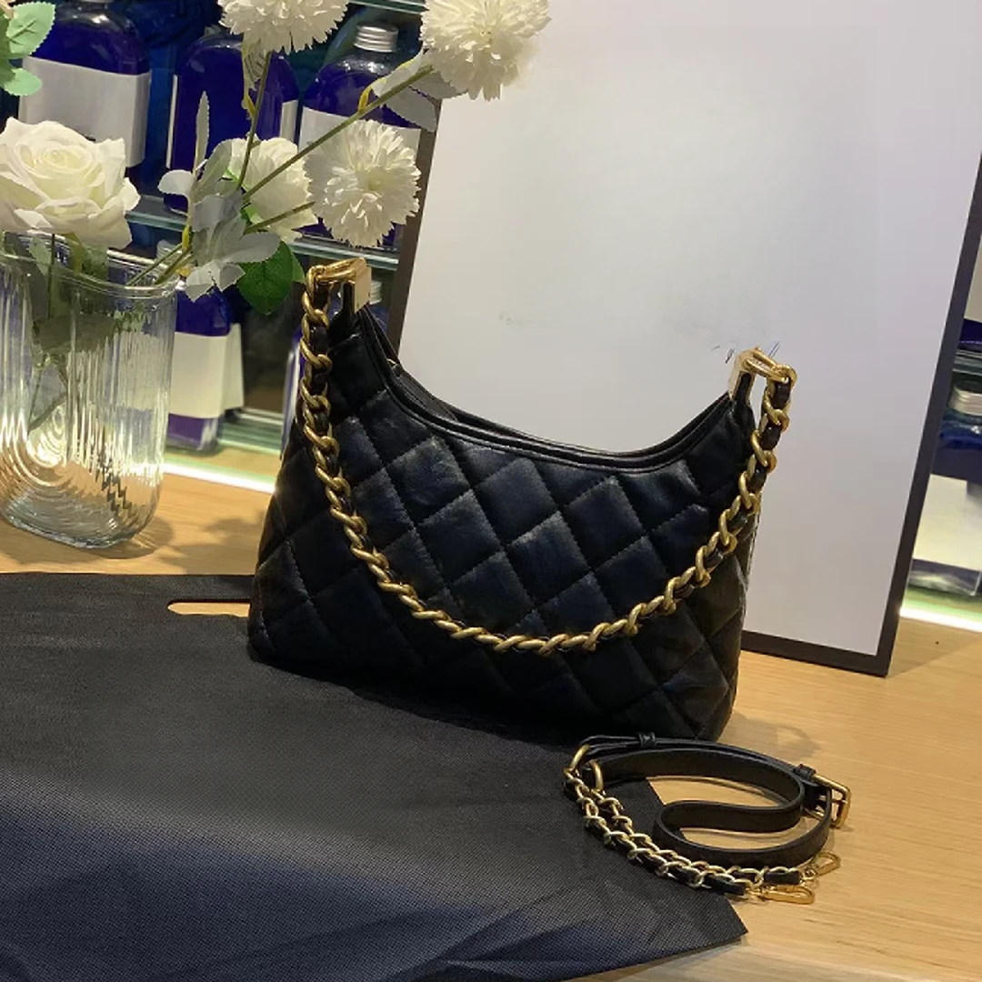 Y-27*9*23CM精致小巧链条包单肩斜跨手提包2866黑