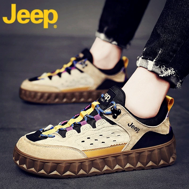 jeep吉普板鞋男鞋秋春季网红爆款2025新款潮牌运动鞋子男士休闲鞋