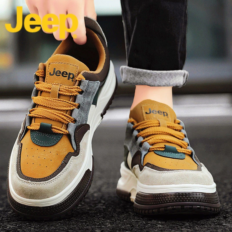 jeep吉普休闲板鞋男款2025新款爆款运动鞋男生增高鞋子男鞋春秋季