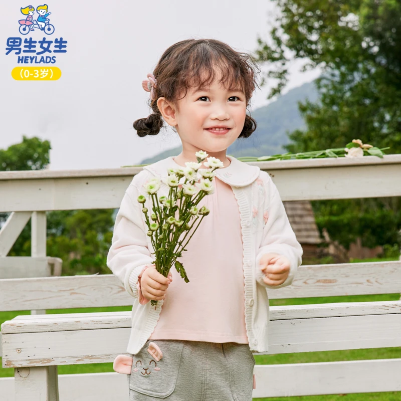 13906女婴童秋季宝宝长袖开衫毛衫NCZAJ13906A