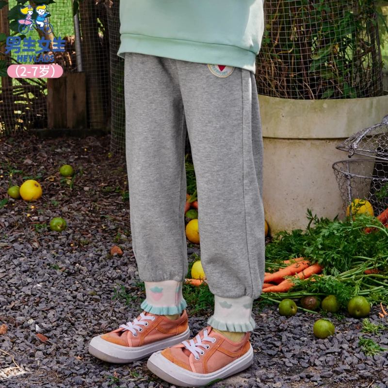 14743女小童秋季洋气宽松长裤休闲裤NPZEJ14743*