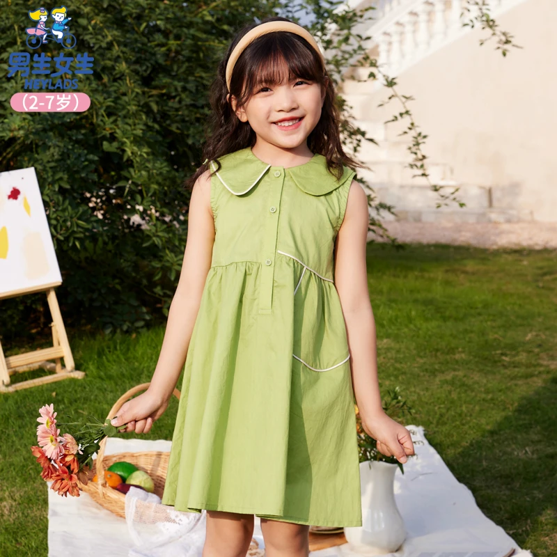 23744夏季时尚洋气女小童宝宝背心连衣裙NDLGJ23744A
