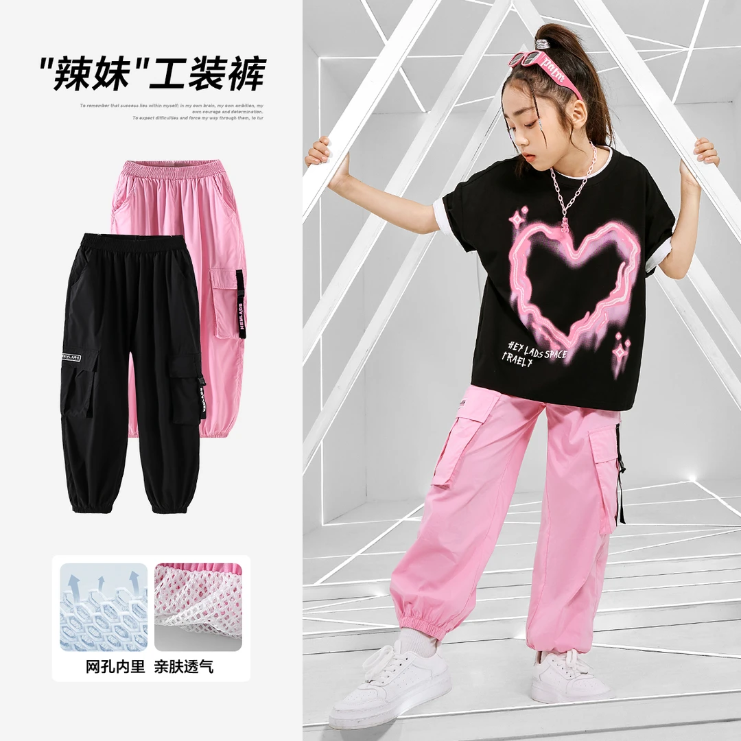 23504夏季透气女大童宽松耐磨长裤NPXEJ23504A