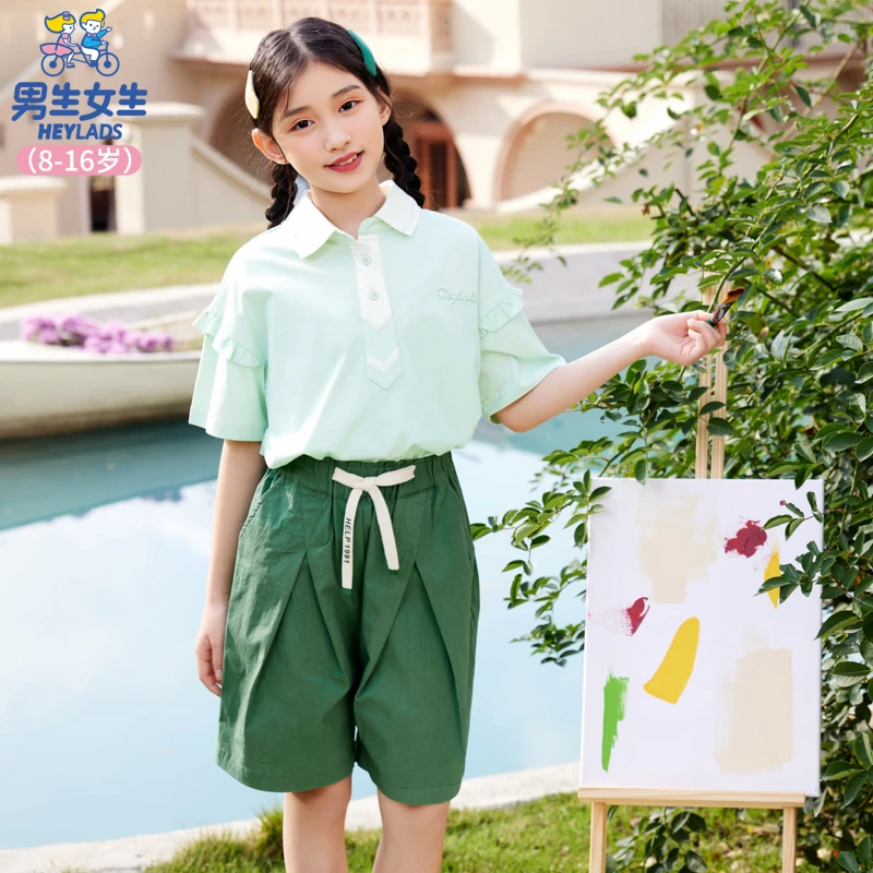 23559夏季时尚洋气女大童宽松百搭POLO衫NJTAJ23559A