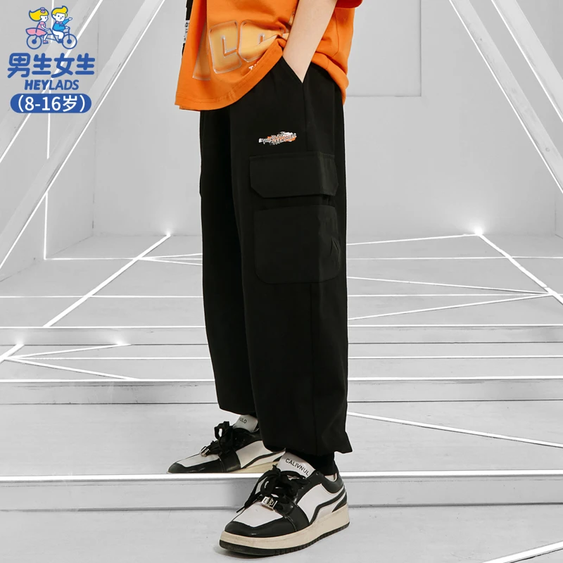 23009潮流宽松男大童百搭长裤休闲裤NPZEJ23009A