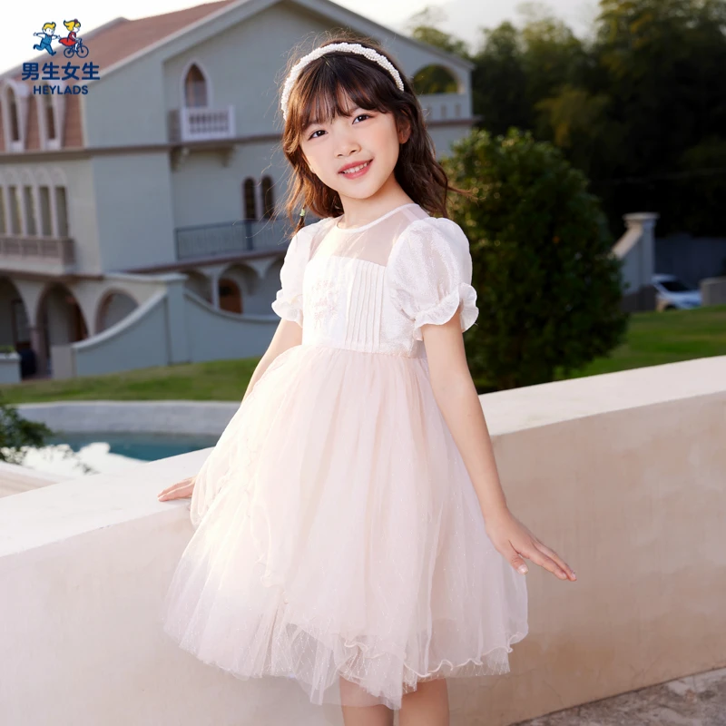 男生女生25款夏季女童蓬蓬纱宝宝纱公主纱裙洋气女小童短袖连衣裙