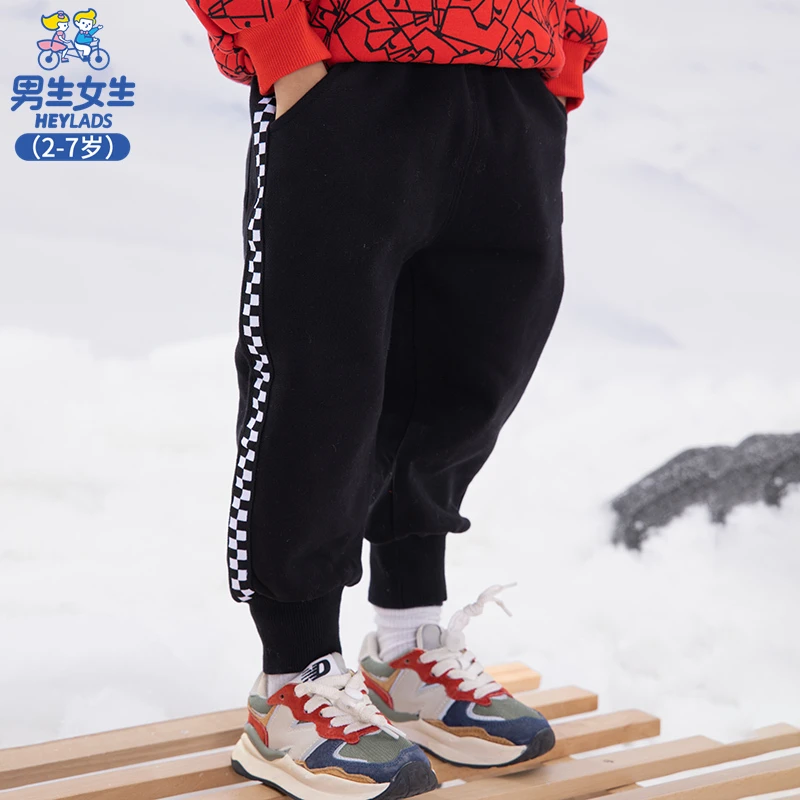 42180男小童针织裤儿童纯棉加绒保暖裤（北方款）NPZEJ42180A