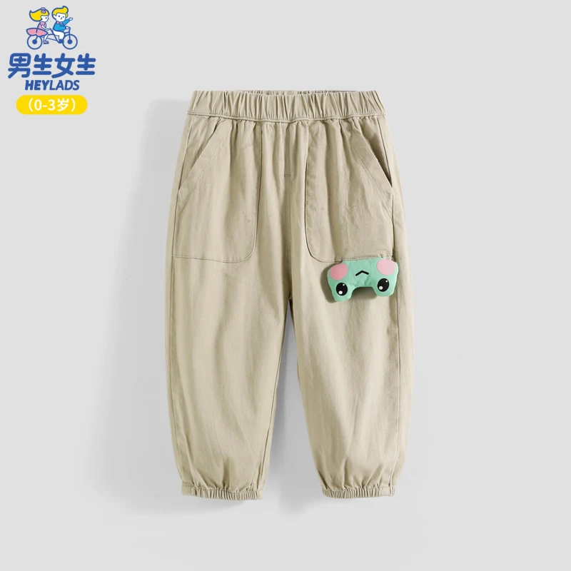 13418婴童简约百搭可爱卡通休闲长裤NPXEJ13418A