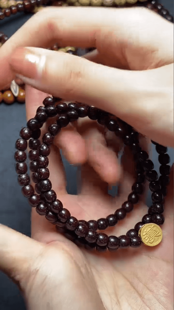 【闪购商品】星月菩提吊坠朱砂供星月桶珠漢字圆标款锁骨链 6*5